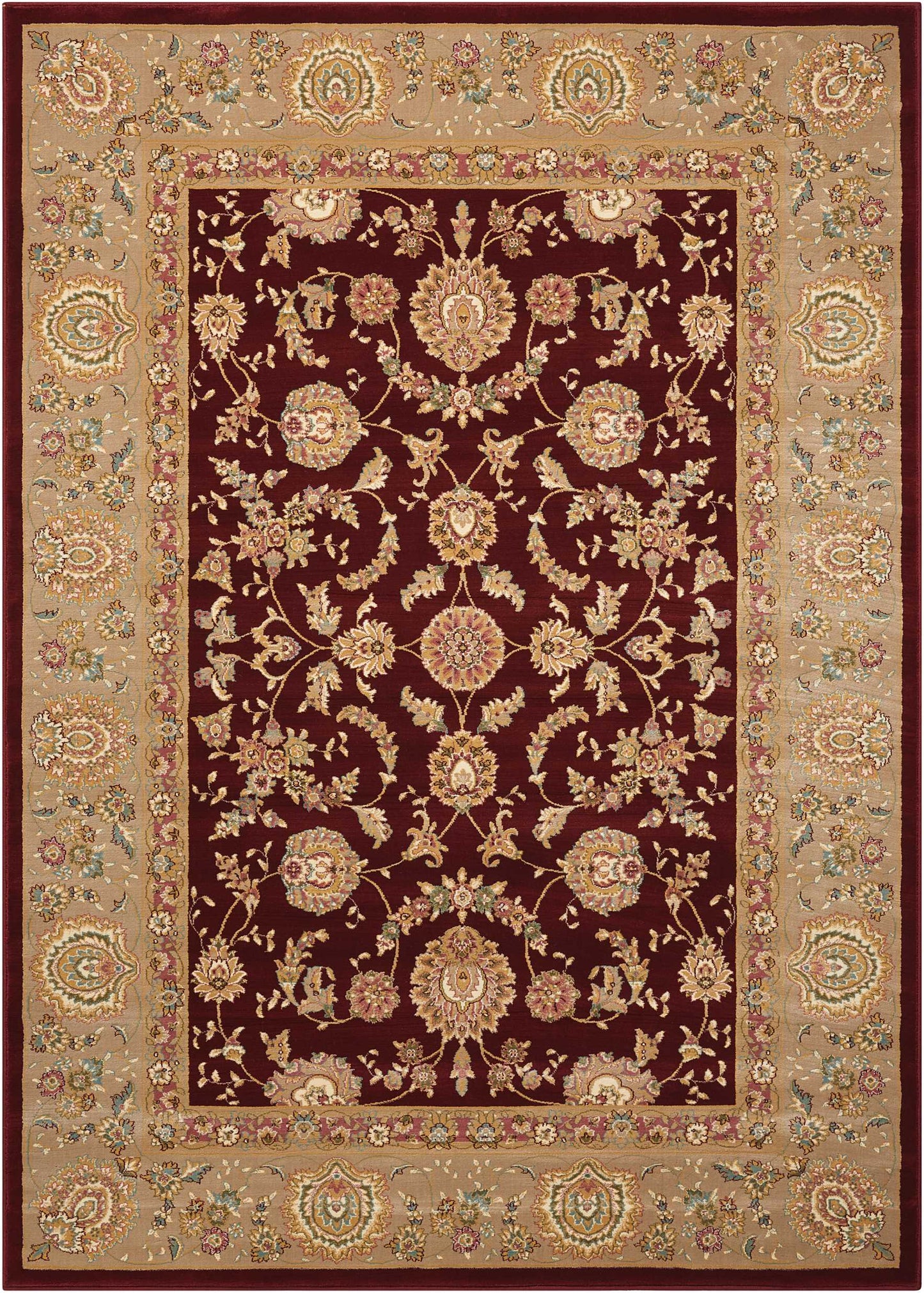 Nourison Home Antiquities ANT01 Garnet Traditional Power-Loomed Rug