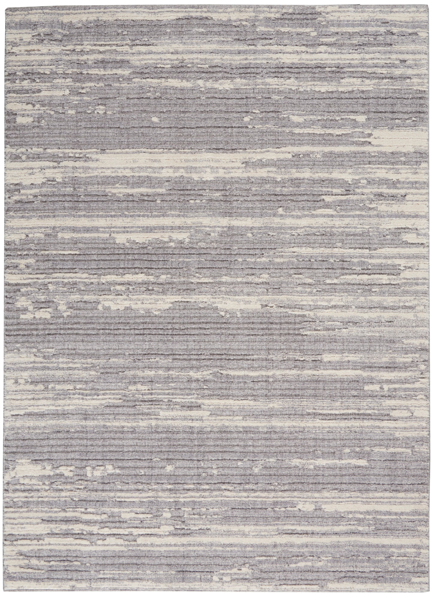 Nourison Home Zermatt ZER02 Grey Ivory Contemporary Power-Loomed Rug