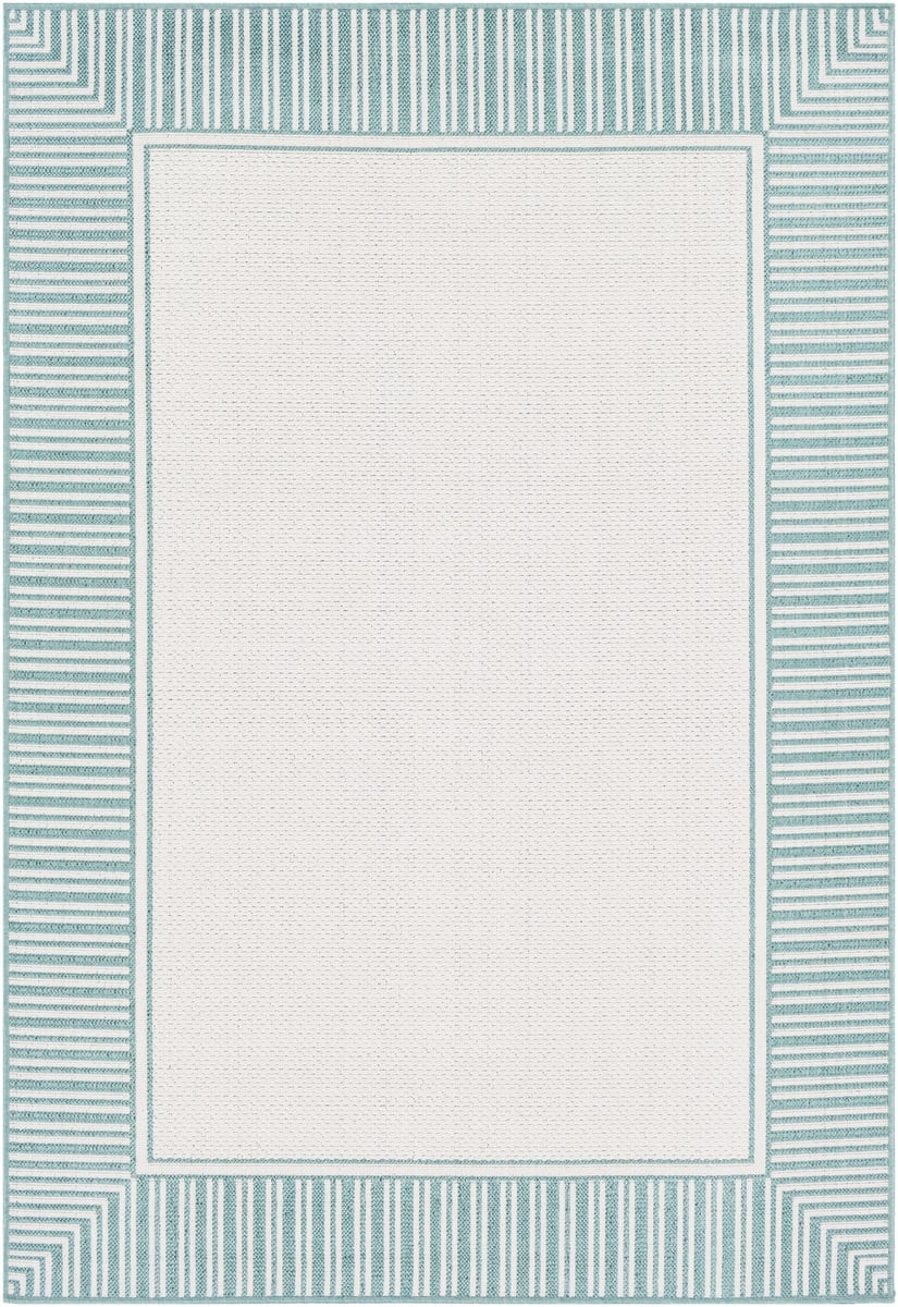 Surya Alfresco ALF-9680 Teal  Cottage Machinemade Rug