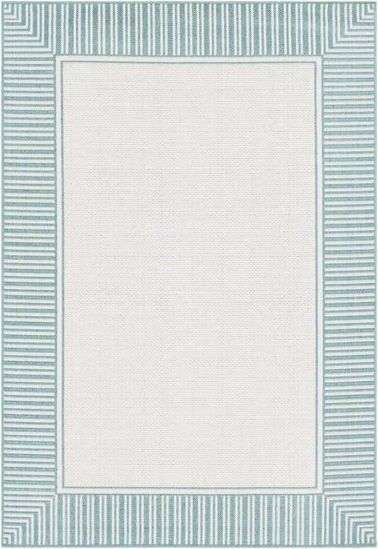 Surya Alfresco ALF-9680 Teal  Cottage Machinemade Rug