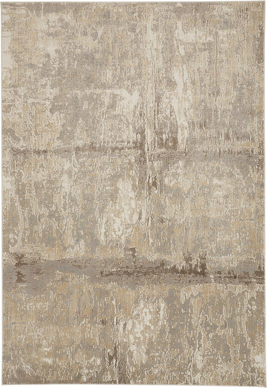 Feizy Parker 3701F Ivory Gray Transitional/Casual Machine Woven Rug - Rugs - Feizy - Atlanta Designer Rugs