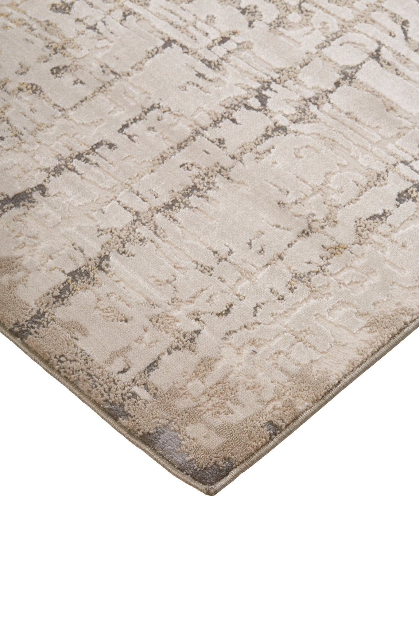 Feizy Waldor 3683F Beige Modern/Industrial Machine Woven Rug - Rugs - Feizy - Atlanta Designer Rugs