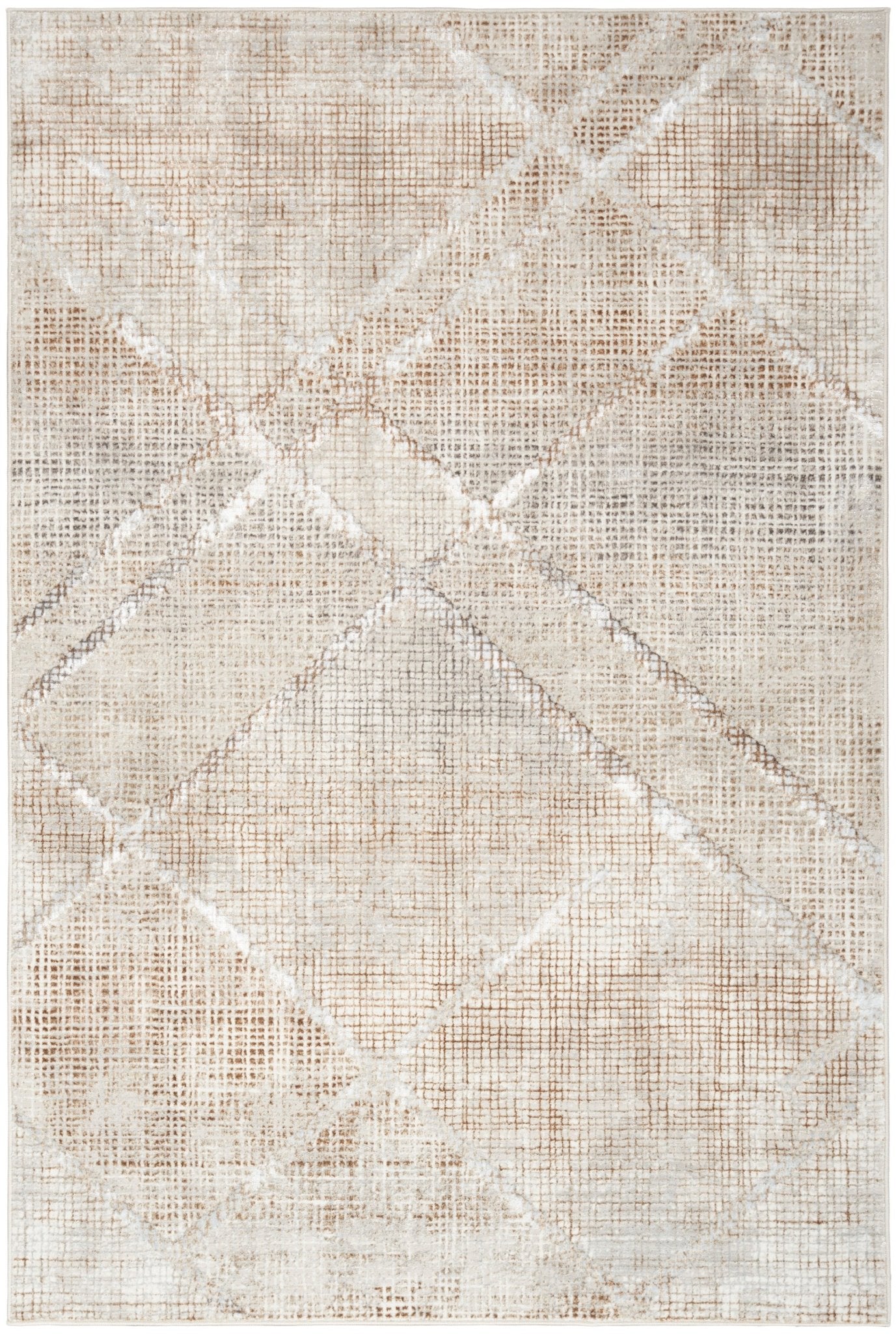 Inspire Me! Home Décor Iliana ILI03 Grey Mocha Contemporary Machinemade Rug - Rugs - Inspire Me! Home Décor - Atlanta Designer Rugs