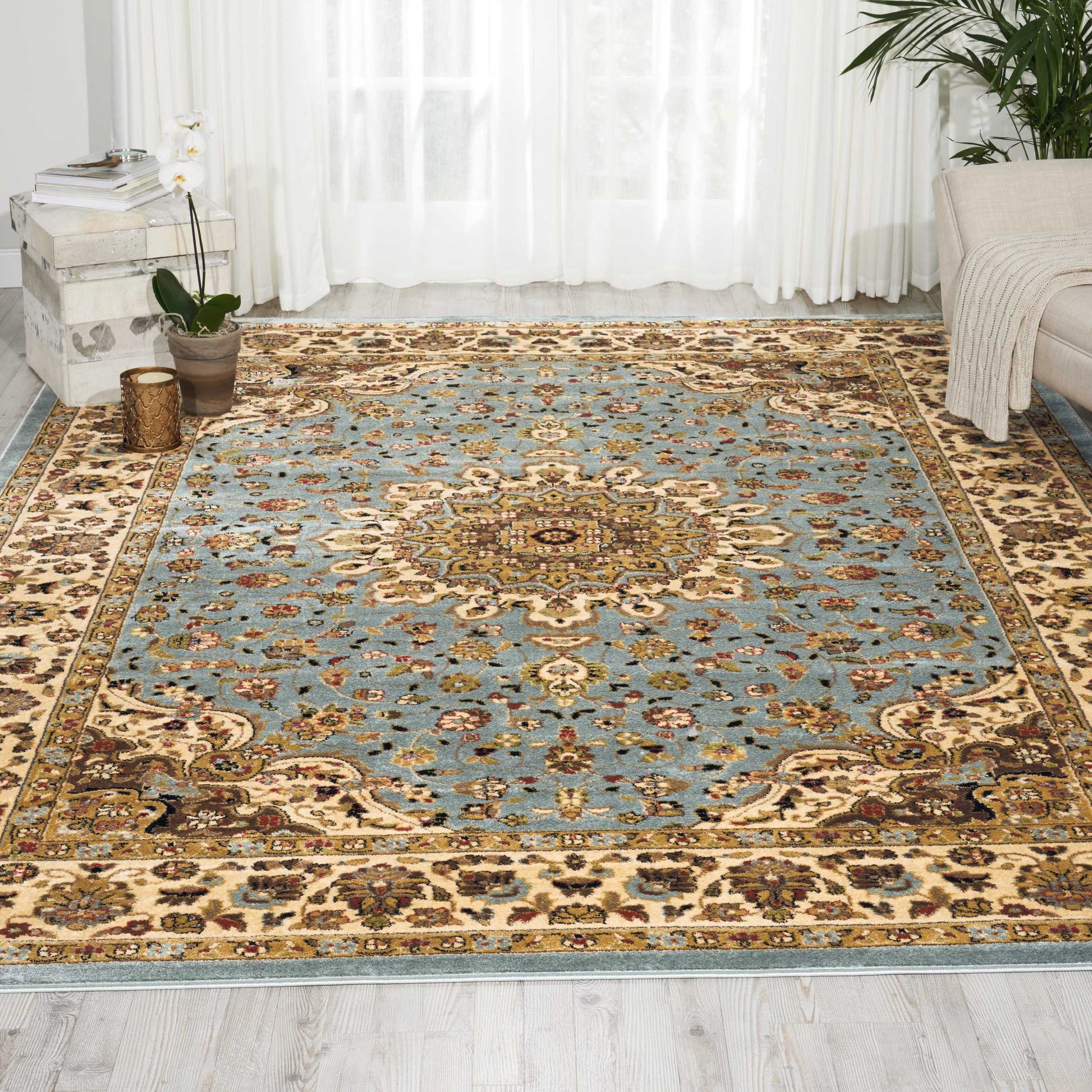 Nourison Home Delano  Blue  Traditional