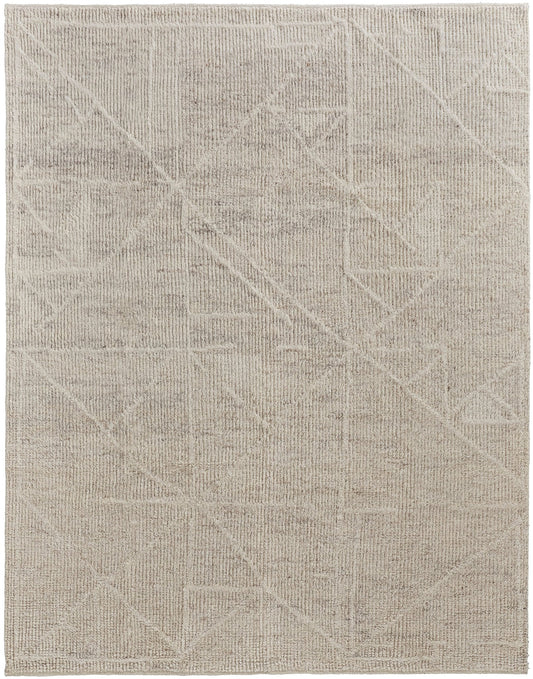 Feizy Alford 6921F Ivory Beige Modern/Scandinavian/Natural Hand Knotted Rug - Rugs - Feizy - Atlanta Designer Rugs