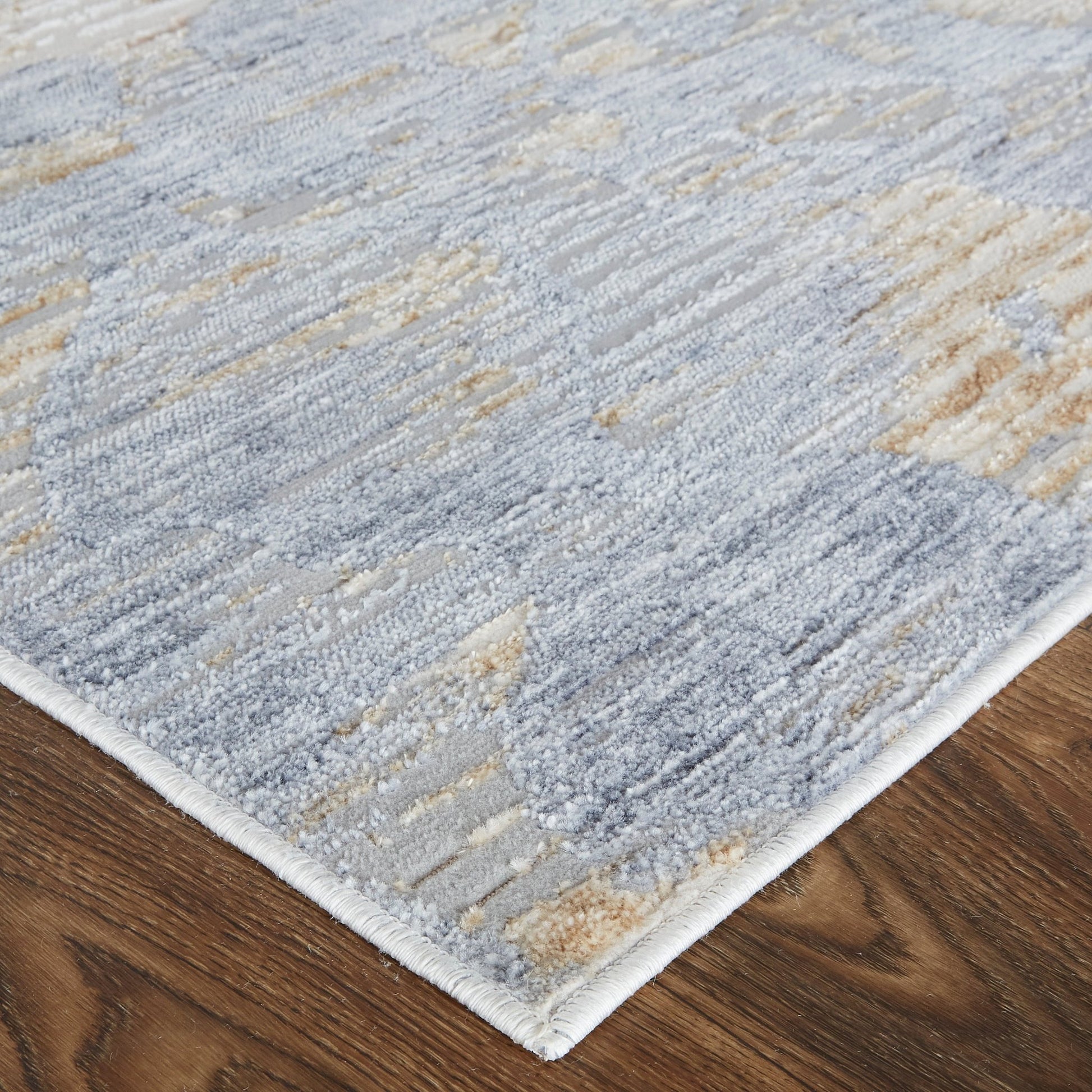 Feizy Laina 39G7F Blue Beige Transitional/Industrial/Casual Machine Woven Rug - Rugs - Feizy - Atlanta Designer Rugs