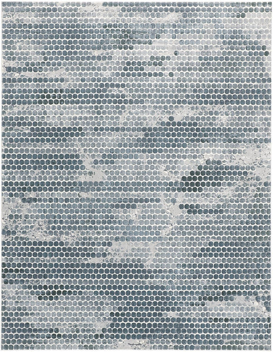 Feizy Atwell 3171F Blue Silver Transitional/Industrial/Farmho Machine Woven Rug - Rugs - Feizy - Atlanta Designer Rugs