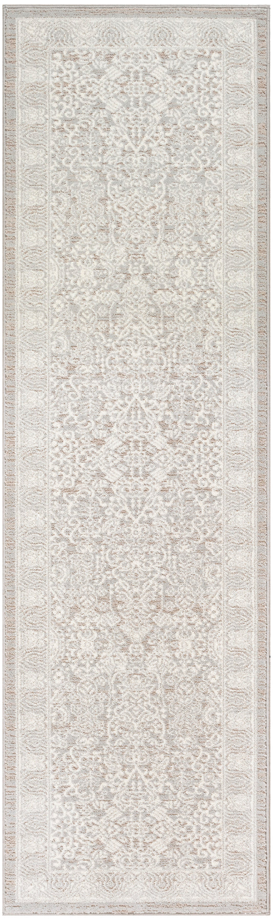 Nourison Home Eco Cycle  Silver Ivory  Traditional