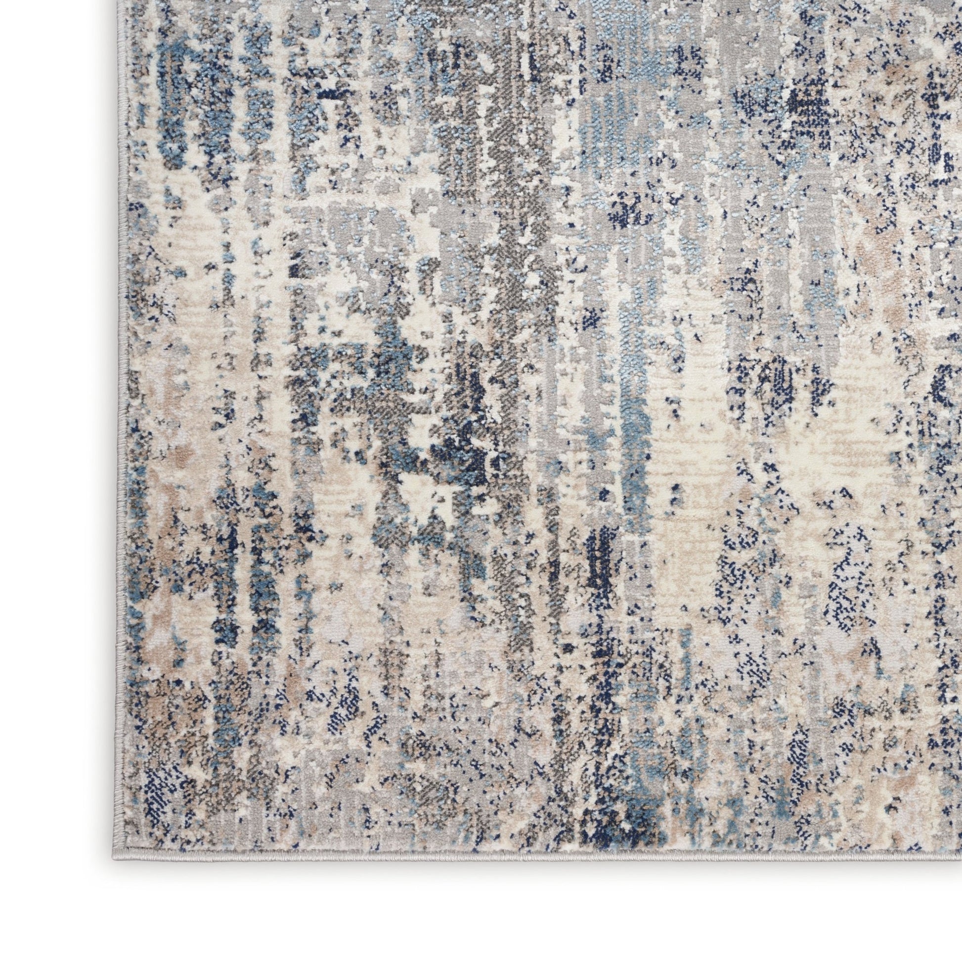 Calvin Klein CK022 Infinity IFN04 Ivory Grey Blue Contemporary Machinemade Rug - Rugs - Calvin Klein - Atlanta Designer Rugs