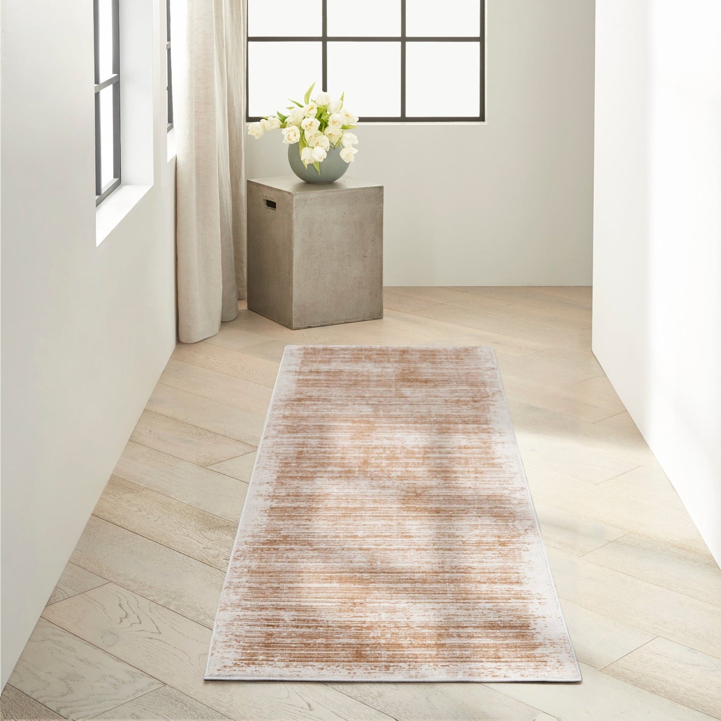 Calvin Klein CK024 Irradiant IRR03 Rose Gold Contemporary Machinemade Rug - Rugs - Calvin Klein - Atlanta Designer Rugs