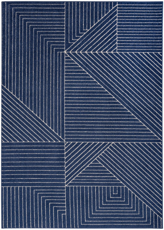 Calvin Klein Ck023 Balance BLN01 Navy Ivory Contemporary Machinemade Rug - Rugs - Calvin Klein - Atlanta Designer Rugs