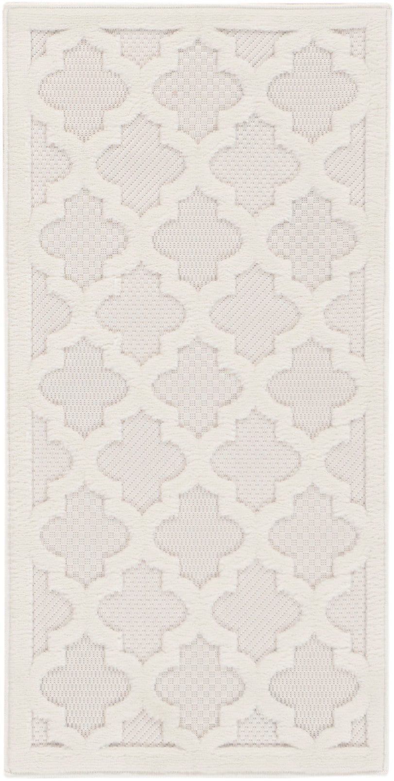 Nourison Home Easy Care NES01 Ivory White Contemporary Flat Weave Rug