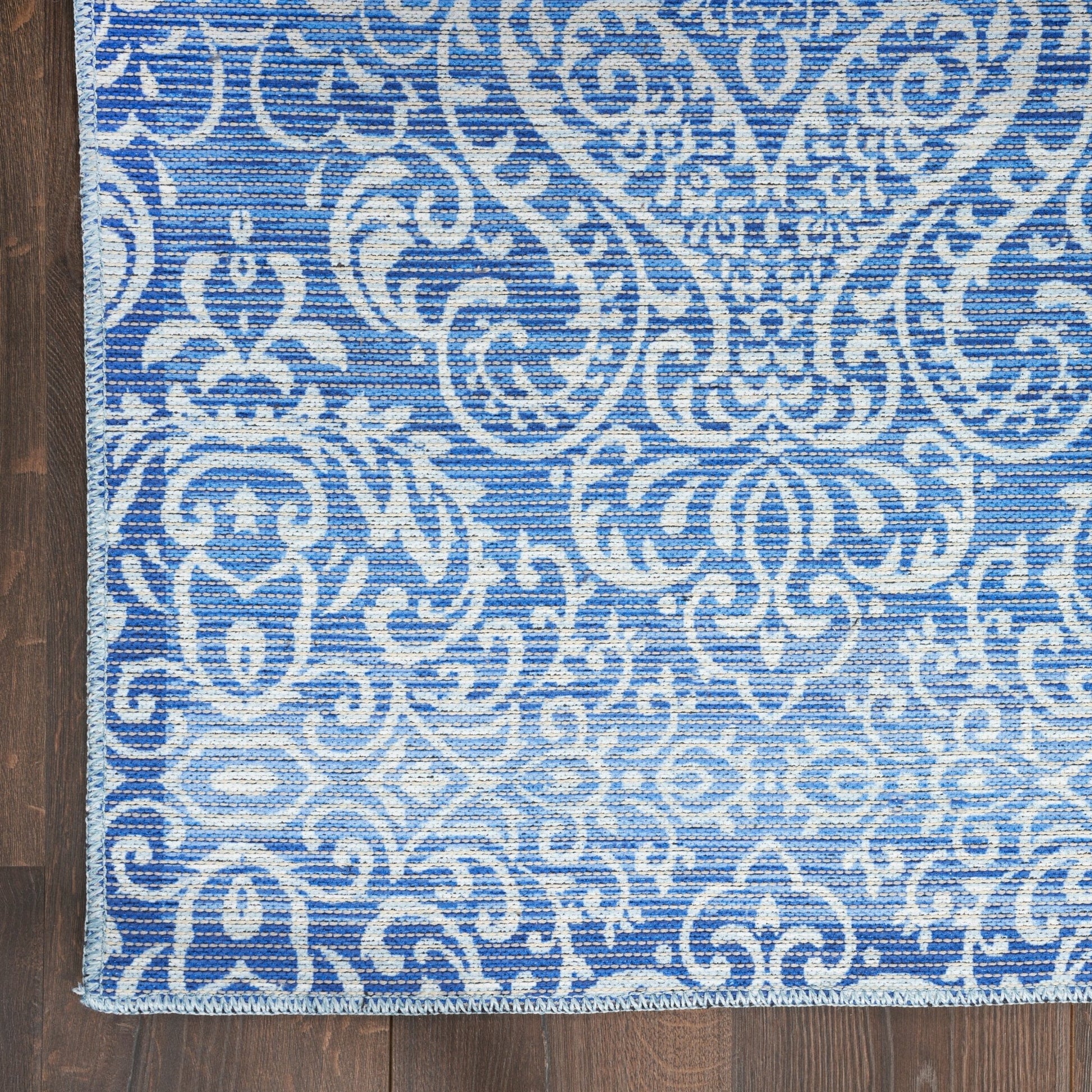 Waverly Washables Collection WAW03 Blue Contemporary Machinemade Rug - Rugs - Waverly - Atlanta Designer Rugs