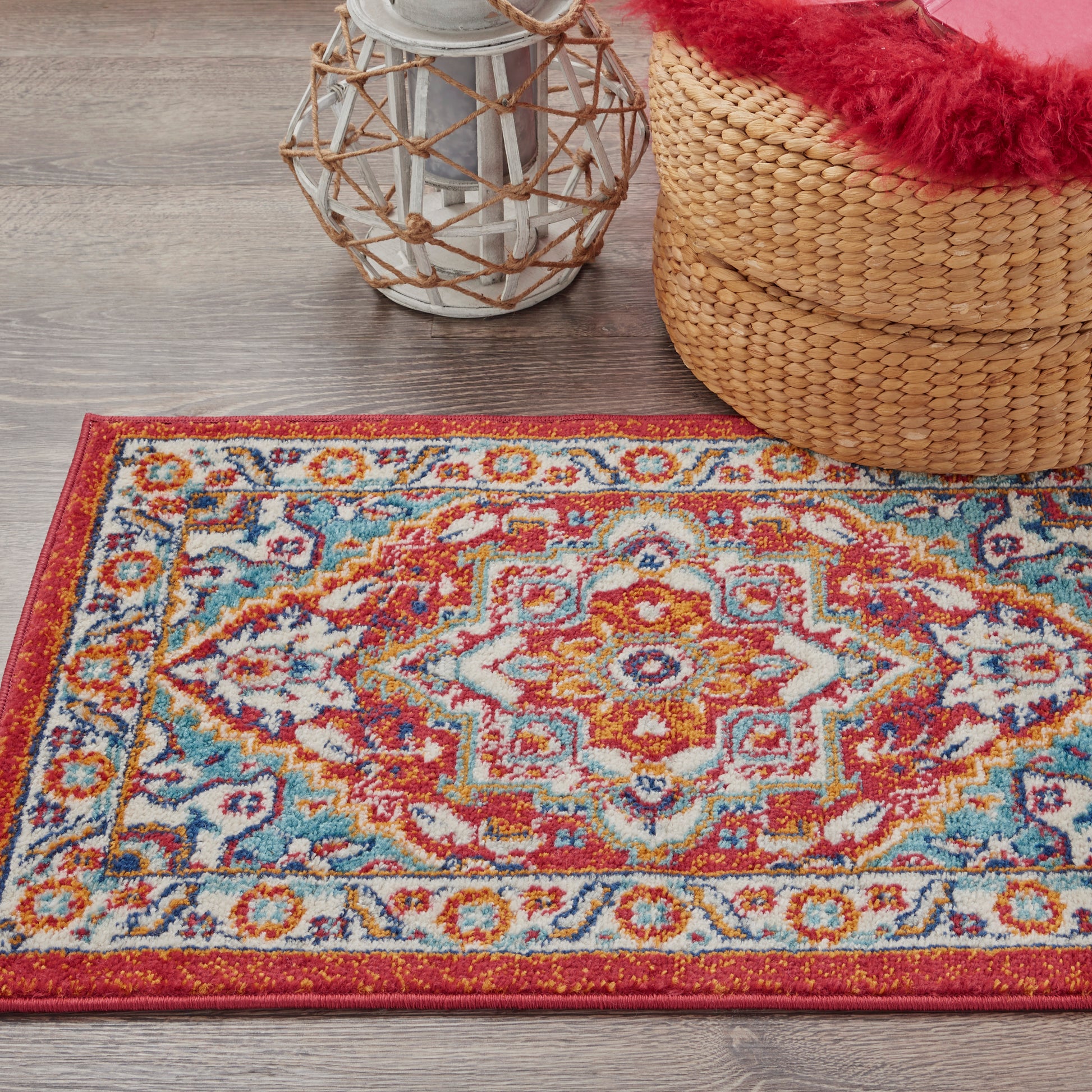 Nourison Home Passion  Red Multicolor  Traditional