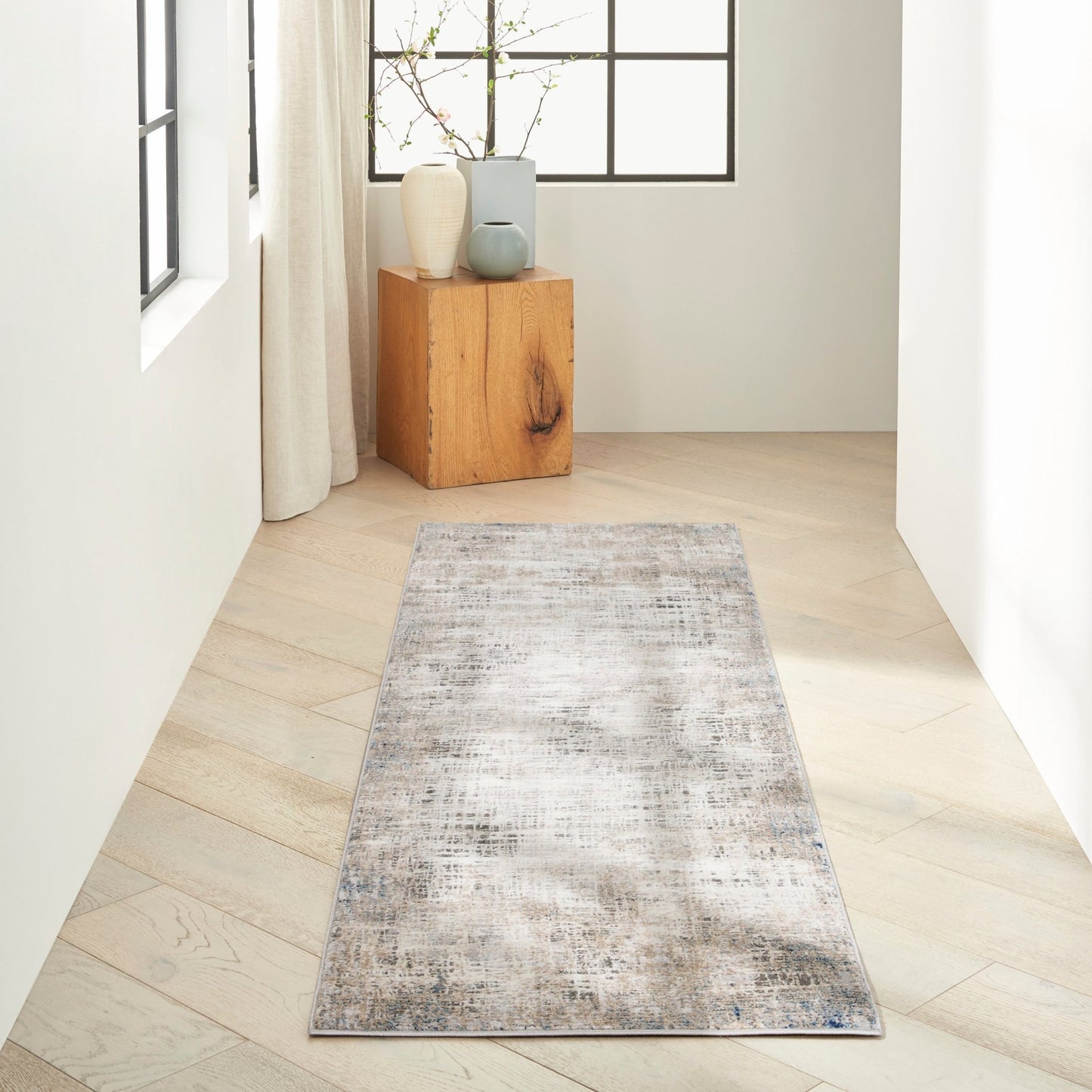 Calvin Klein CK022 Infinity IFN01 Blue Multicolor Contemporary Machinemade Rug - Rugs - Calvin Klein - Atlanta Designer Rugs