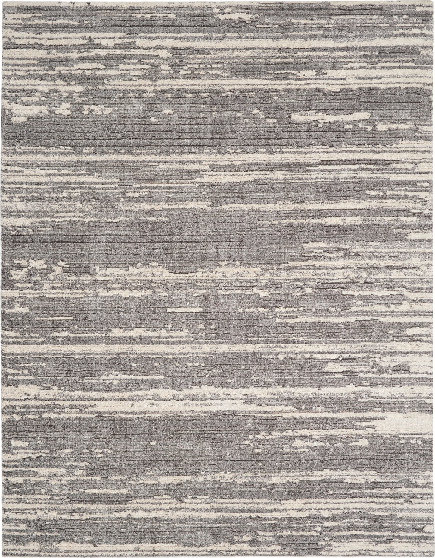 Nourison Home Zermatt ZER02 Grey Ivory Contemporary Power-Loomed Rug