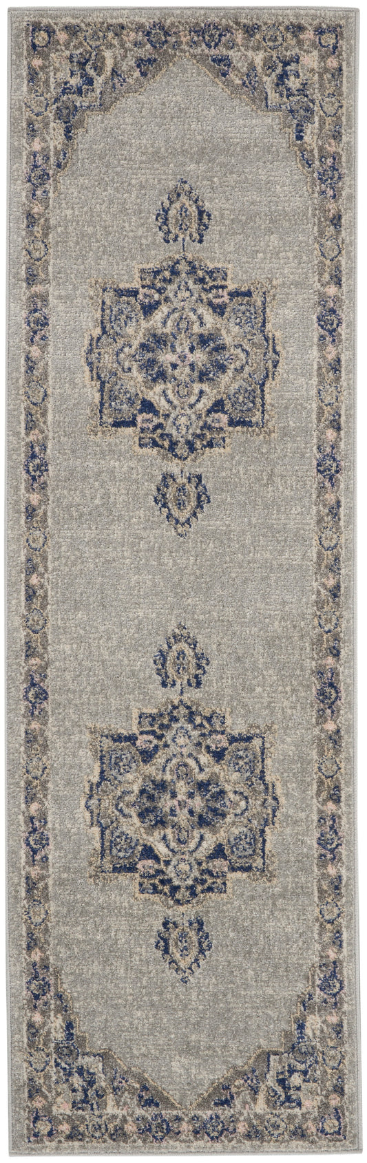 Nourison Home Tranquil  Grey Navy  Traditional