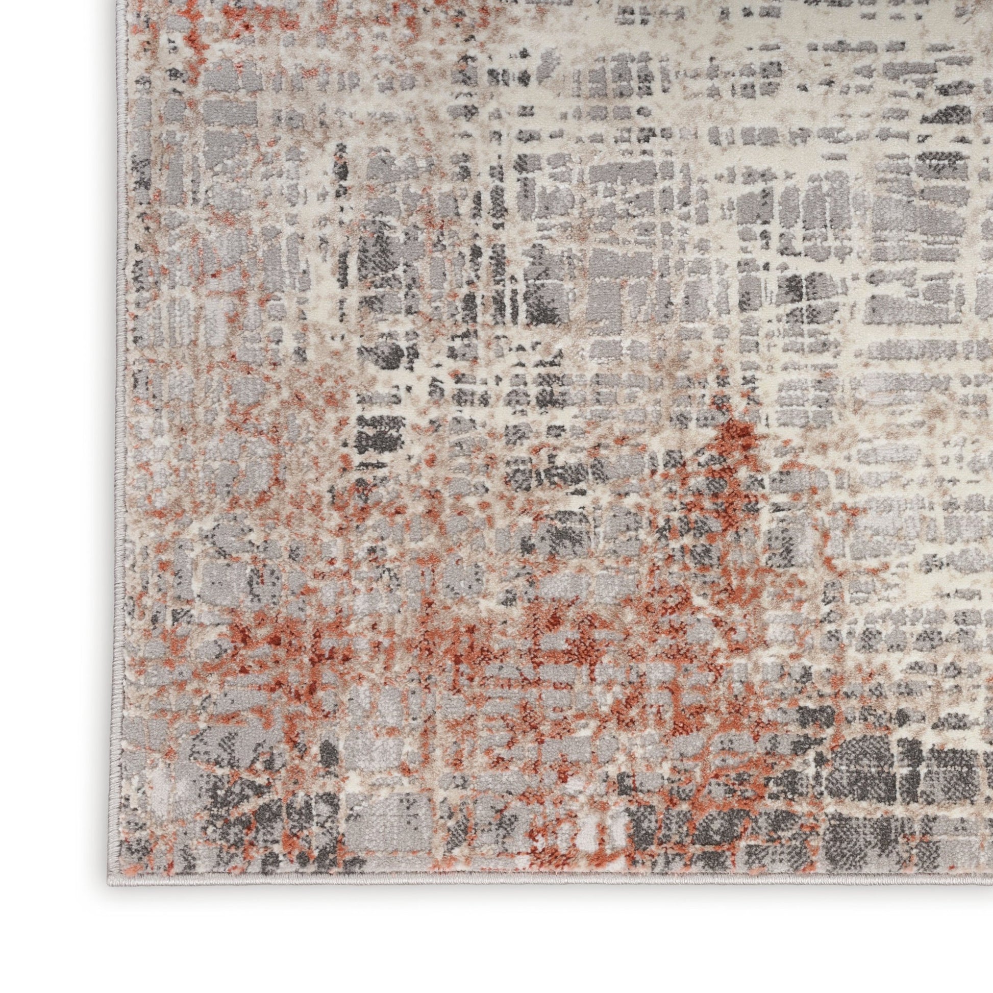 Calvin Klein CK022 Infinity IFN01 Rust Multicolor Contemporary Machinemade Rug - Rugs - Calvin Klein - Atlanta Designer Rugs