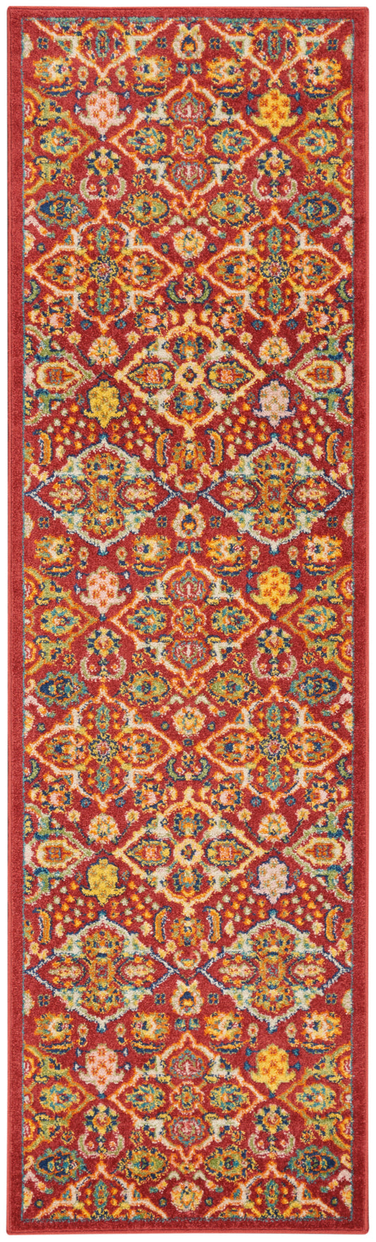 Nourison Home Allur  Red Multicolor  Transitional