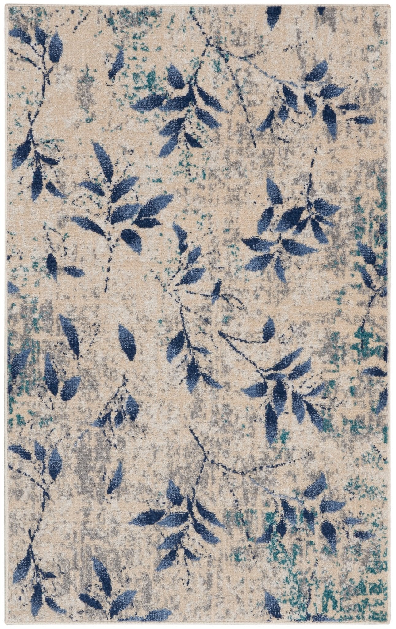 Calvin Klein River Flow RFV03 Beige Navy Contemporary Machinemade Rug - Rugs - Calvin Klein - Atlanta Designer Rugs