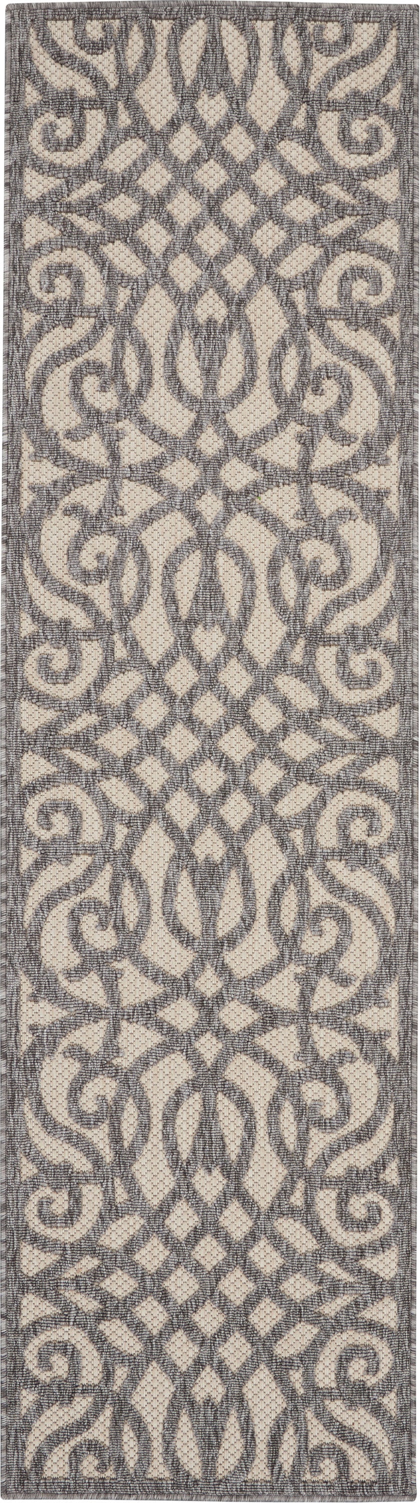 Nourison Home Cozumel CZM04 Cream Grey Contemporary Power-Loomed Rug