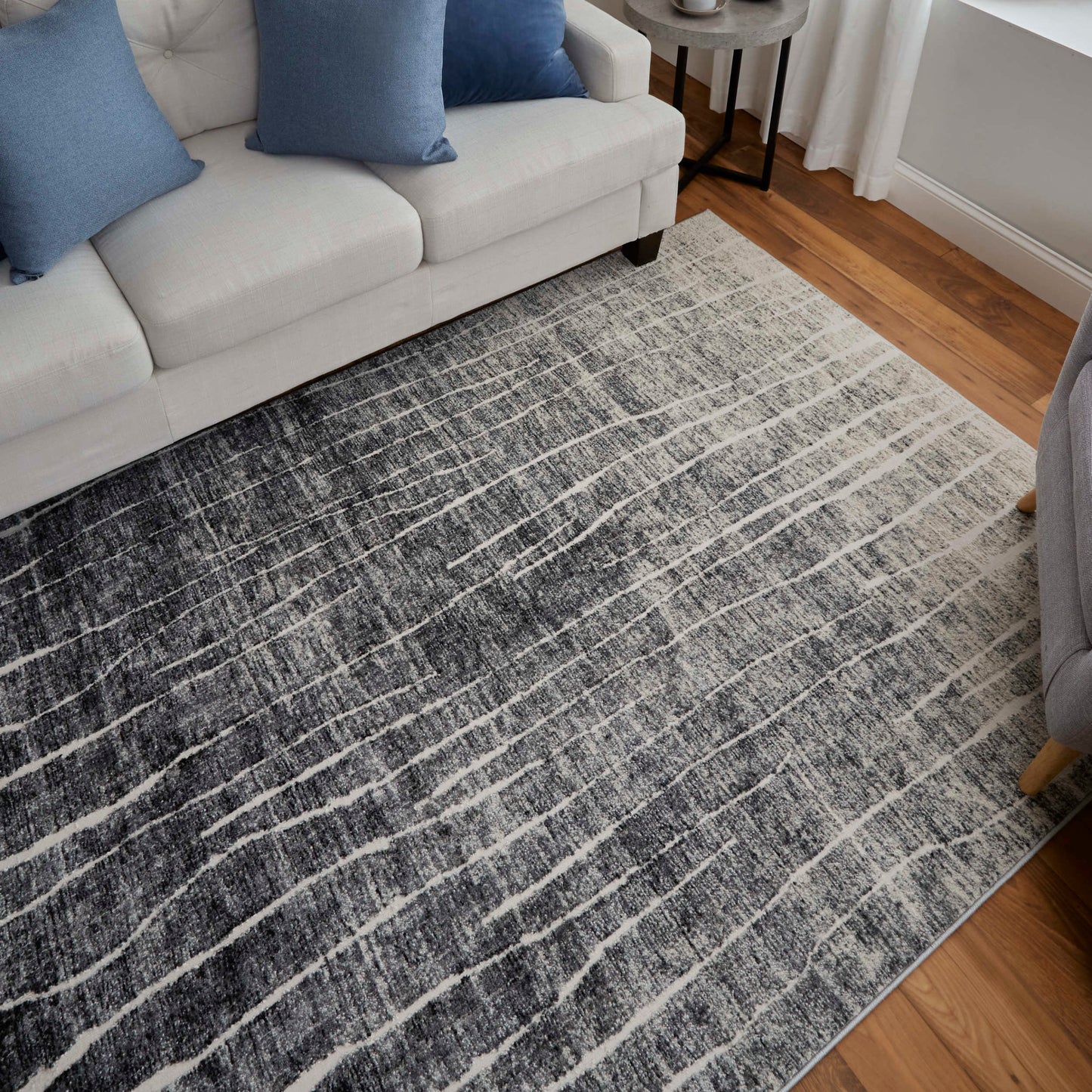 Feizy Kano 39LIF Ivory Gray Transitional/Industrial/Casual Rug - Rugs - Feizy - Atlanta Designer Rugs