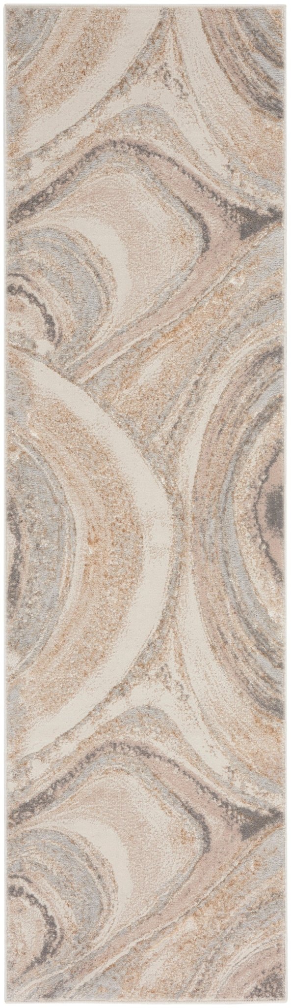 Inspire Me! Home Décor Brushstrokes BSK03 Cream Grey Contemporary Machinemade Rug - Rugs - Inspire Me! Home Décor - Atlanta Designer Rugs