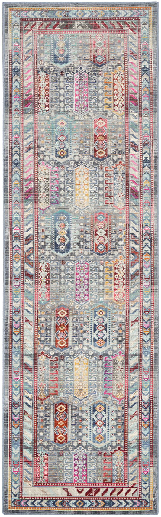 Nourison Home Vintage Kashan  Grey Multi  Traditional