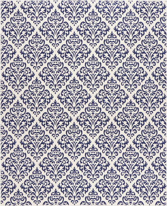 Nourison Home Grafix  White Blue  Transitional