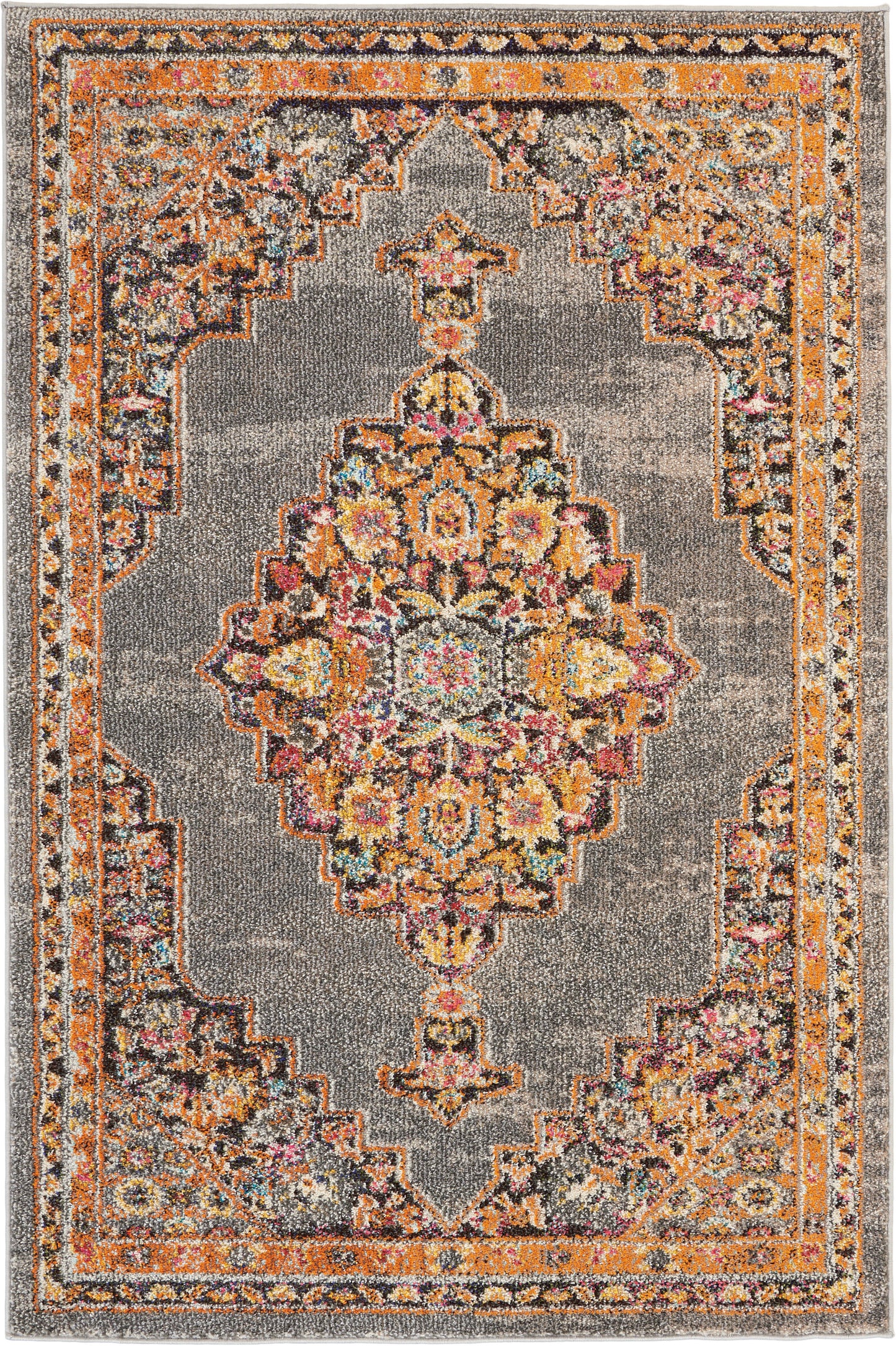 Nourison Home Passionate PST01 Grey Traditional Power-Loomed Rug