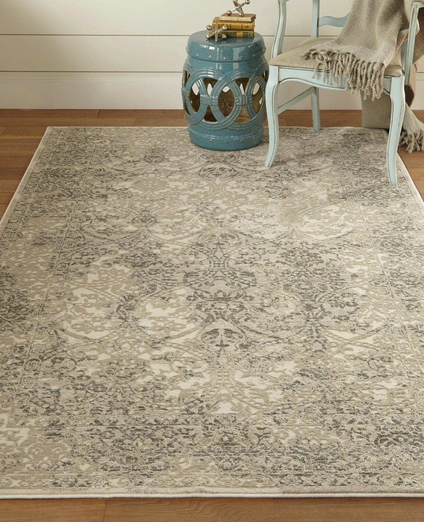 Feizy Prasad 3682F Light Gray Modern/Vintage Rug - Rugs - Feizy - Atlanta Designer Rugs