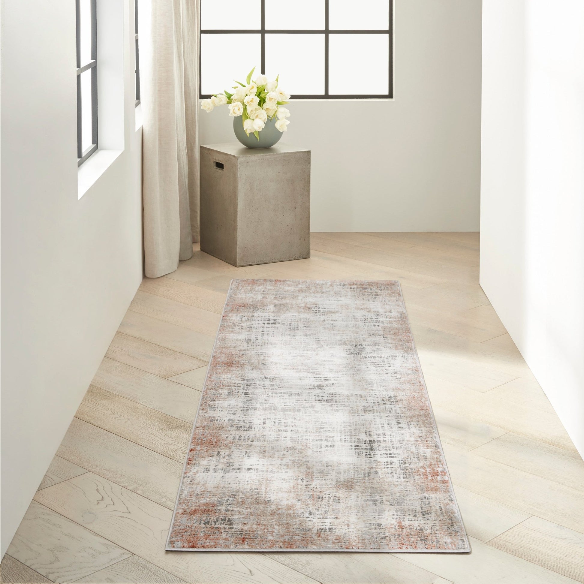 Calvin Klein CK022 Infinity IFN01 Rust Multicolor Contemporary Machinemade Rug - Rugs - Calvin Klein - Atlanta Designer Rugs