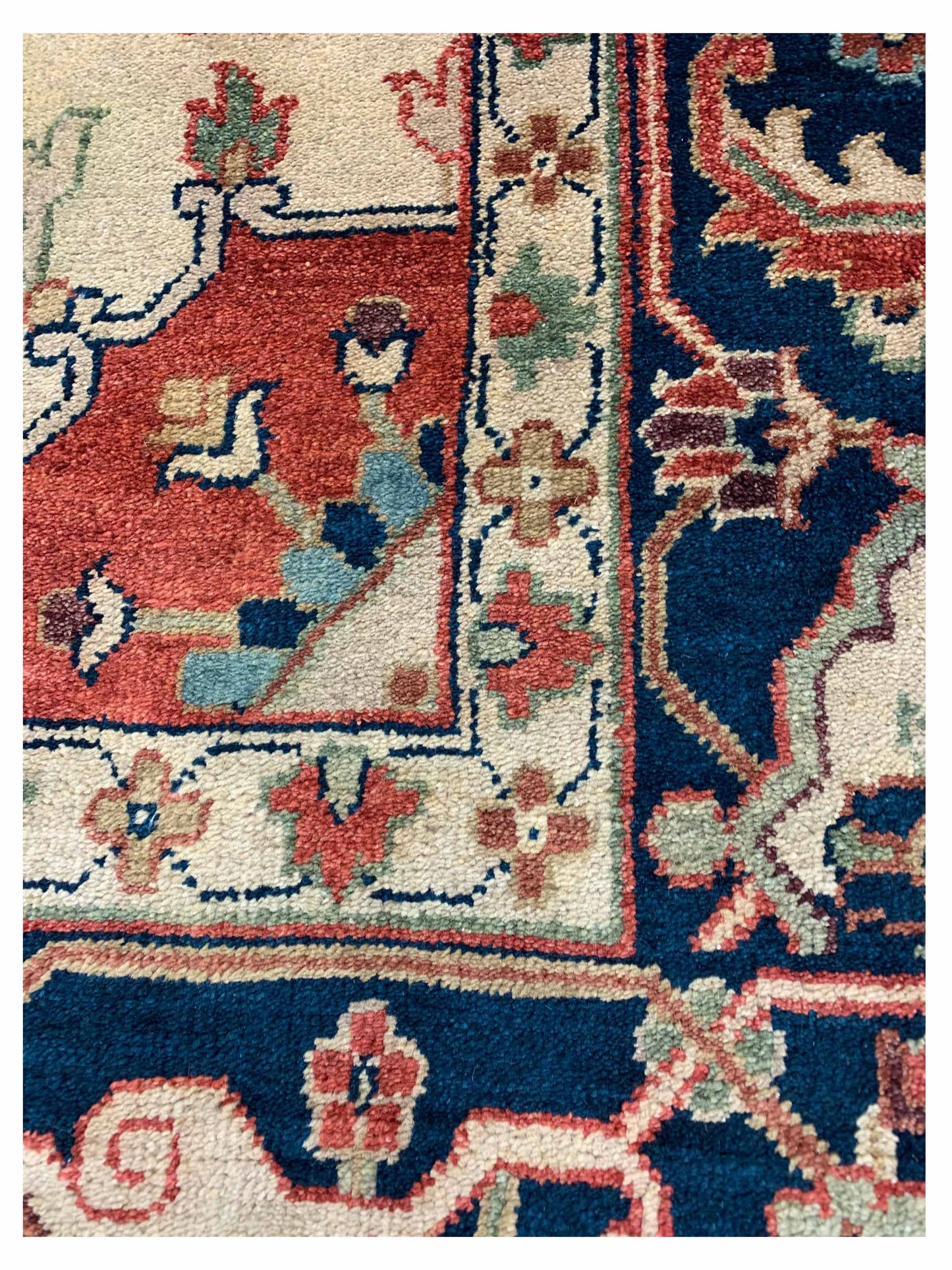 Artisan Helena Rust Blue Traditional Knotted Rug - Rugs - Artisan - Atlanta Designer Rugs