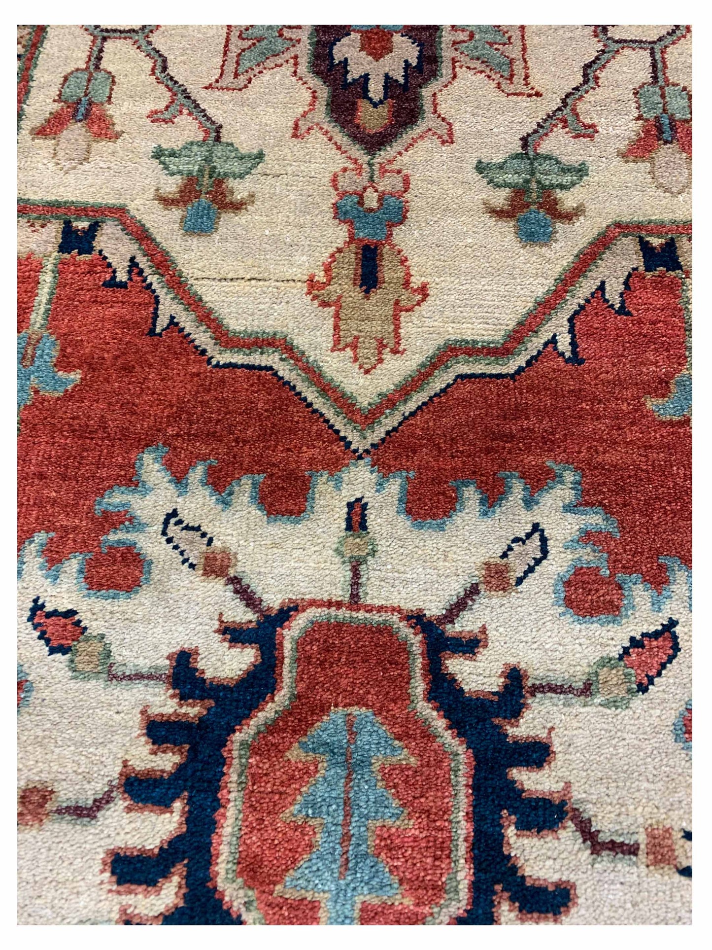 Artisan Helena Rust Blue Traditional Knotted Rug - Rugs - Artisan - Atlanta Designer Rugs