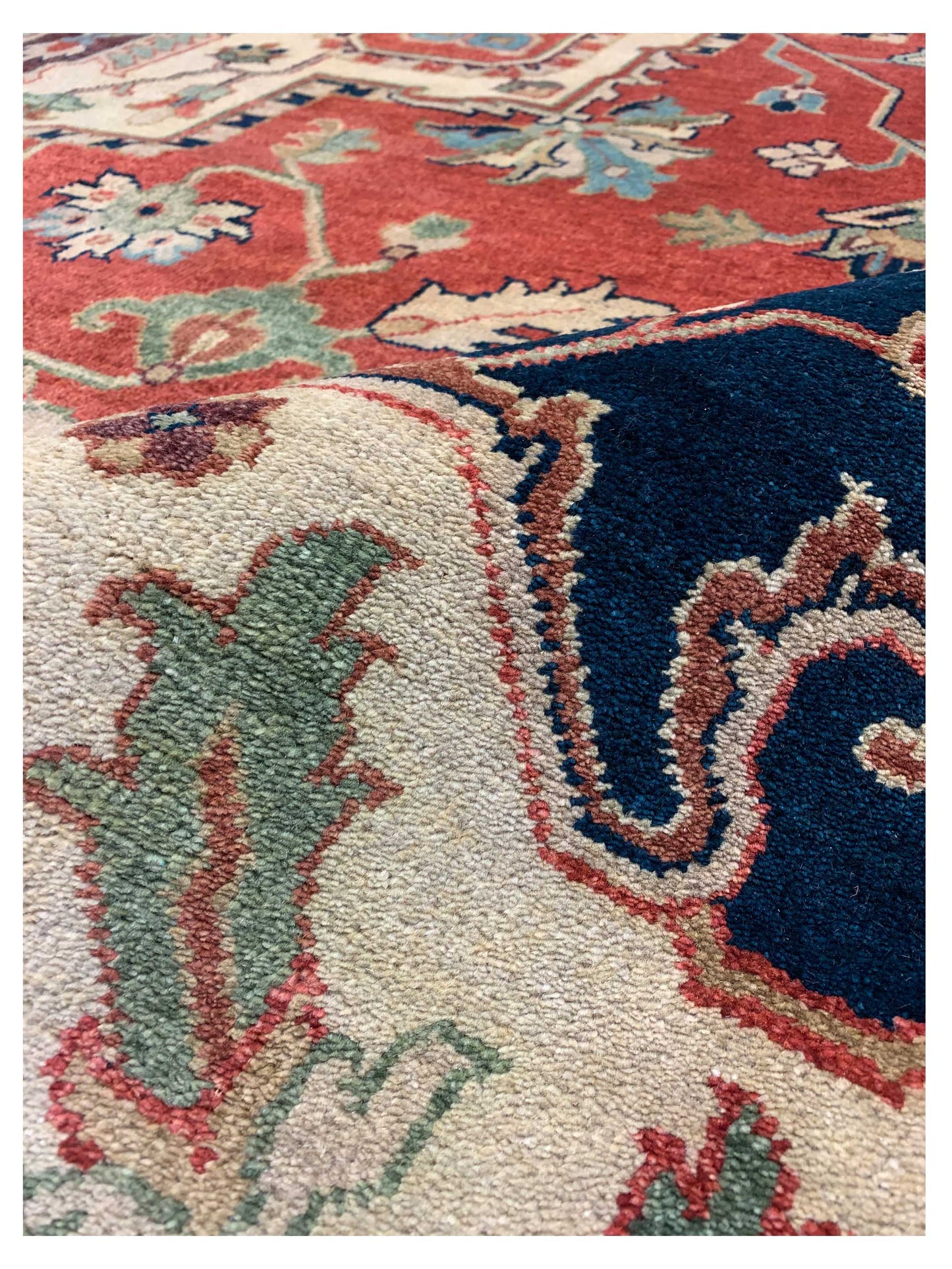 Artisan Helena Rust Blue Traditional Knotted Rug - Rugs - Artisan - Atlanta Designer Rugs