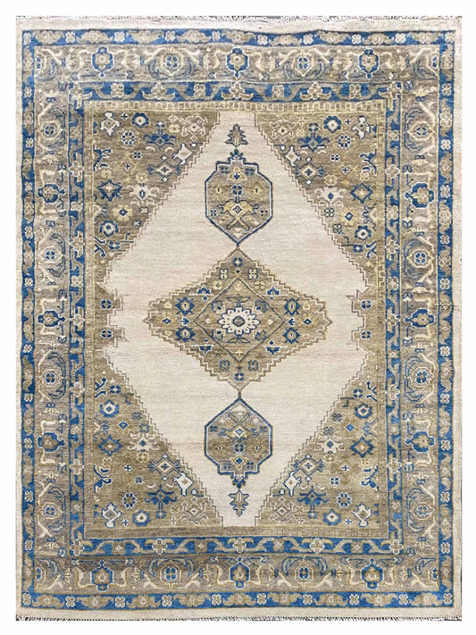 Artisan Bazaar BZ-120 White  Traditional Knotted Rug