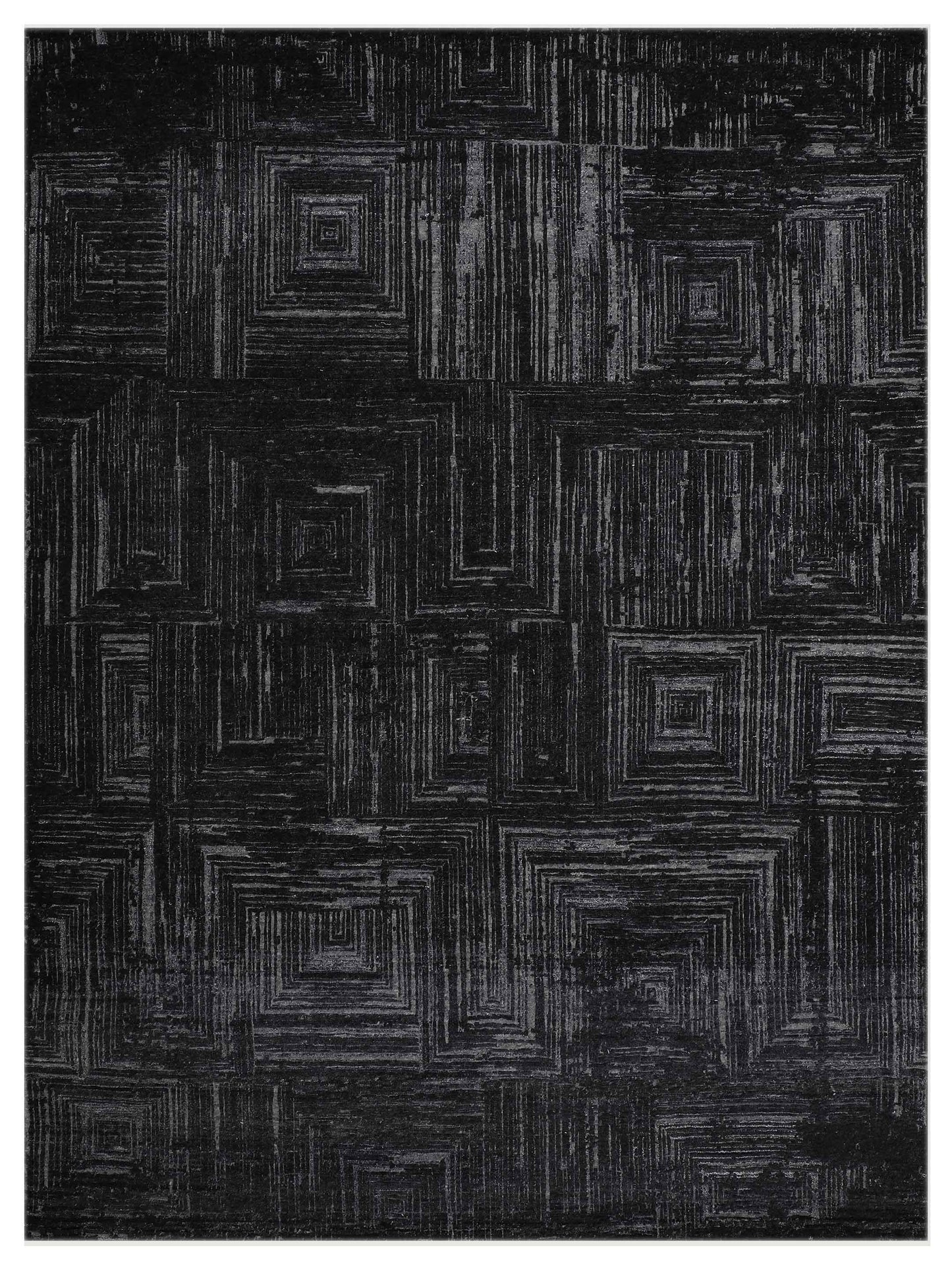 Artisan Mary Charcoal Contemporary Knotted Rug - Rugs - Artisan - Atlanta Designer Rugs