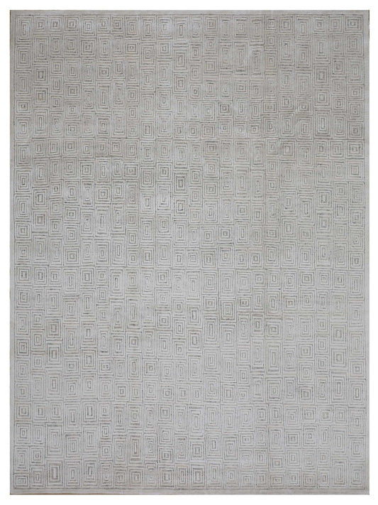 Artisan Mary Ivory Contemporary Knotted Rug - Rugs - Artisan - Atlanta Designer Rugs