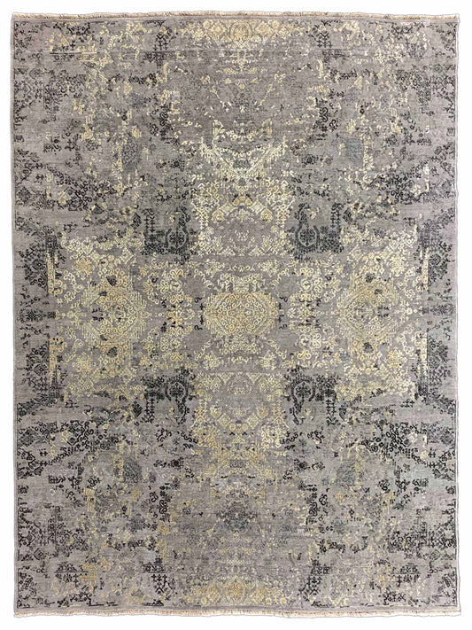 Artisan Dakota Grey Yellow Transitional Knotted Rug - Rugs - Artisan - Atlanta Designer Rugs