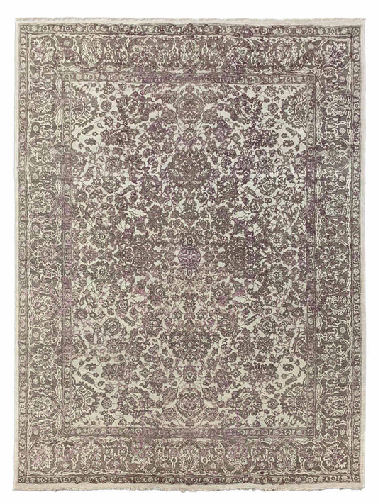 Artisan Reese Beige Purple Transitional Knotted Rug - Rugs - Artisan - Atlanta Designer Rugs