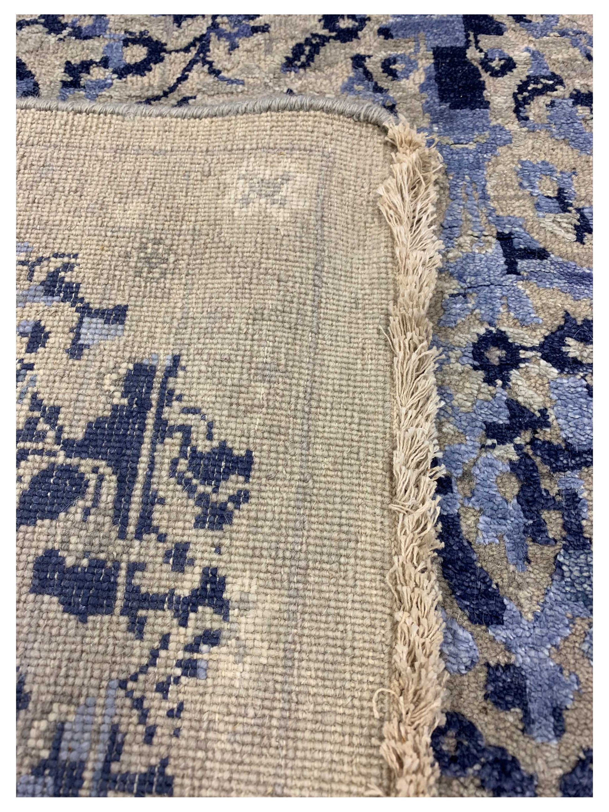 Artisan Reese Silver InkBlue Transitional Knotted Rug - Rugs - Artisan - Atlanta Designer Rugs