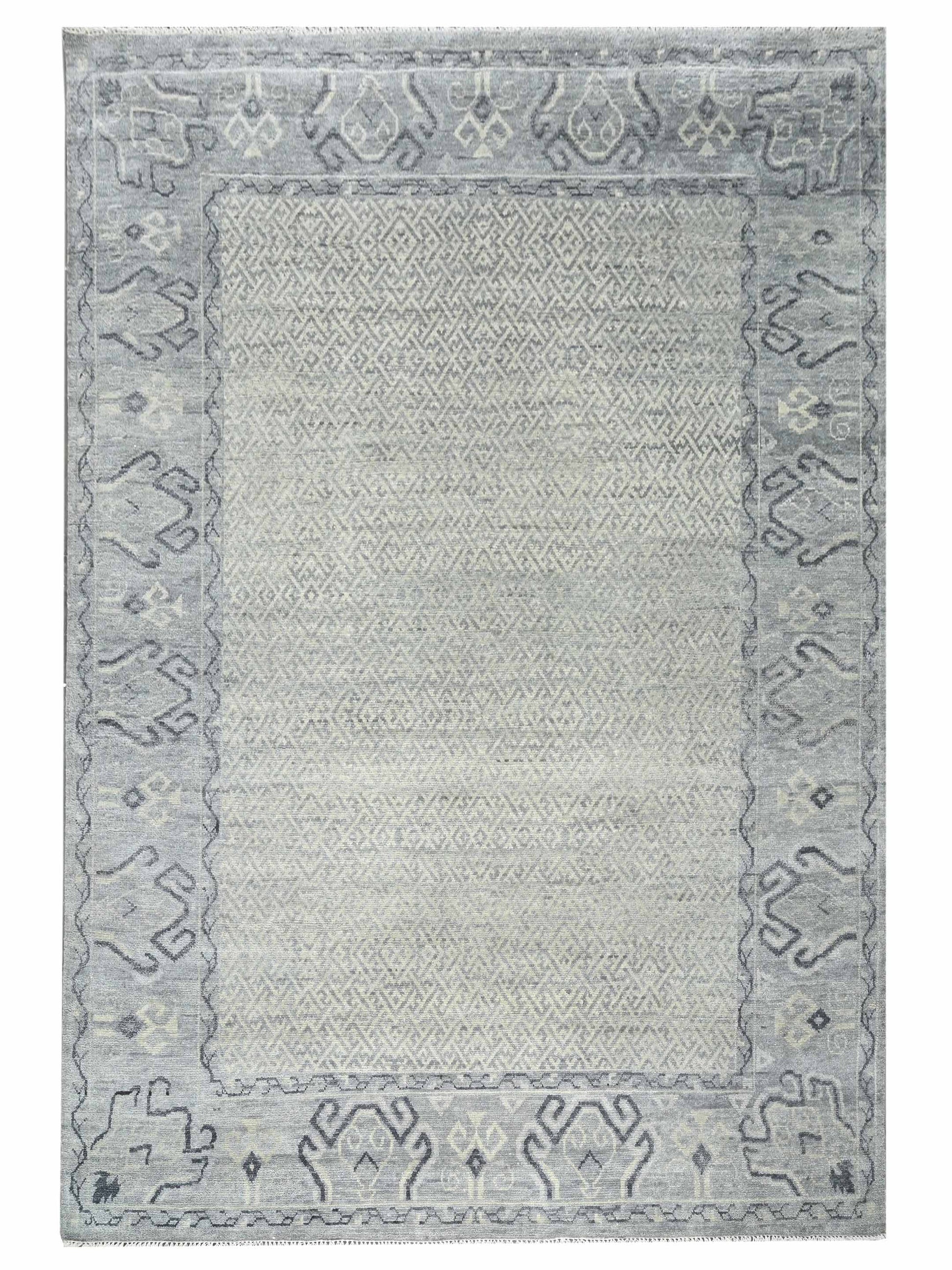 Super Bazaar BZ-125 Cream Traditional Knotted Rug