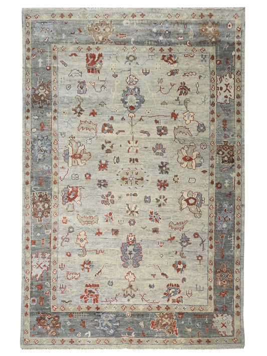 Artisan Bazaar Beige Grey Traditional Knotted Rug - Rugs - Artisan - Atlanta Designer Rugs