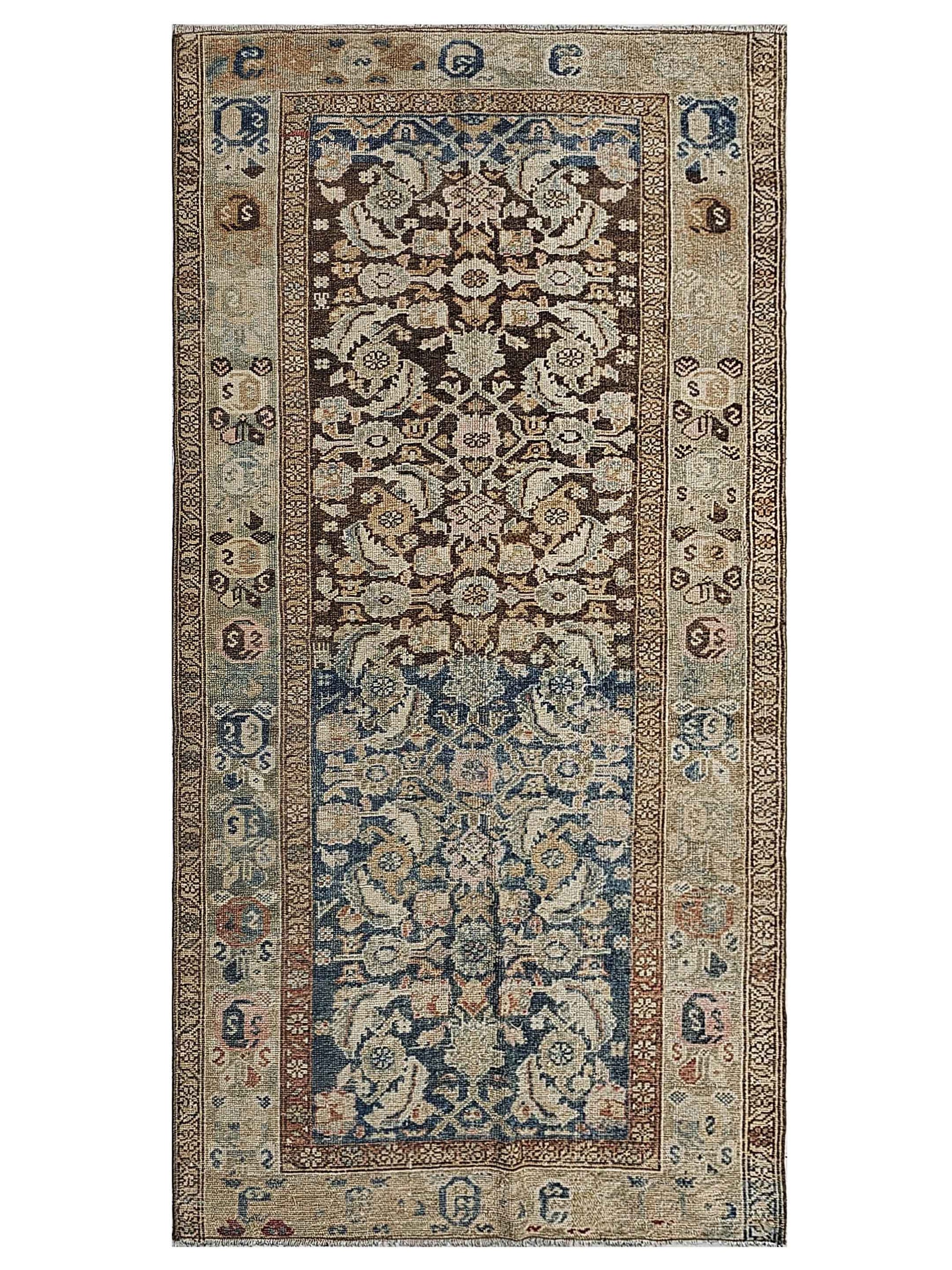 Super Angelina IR-1795 Brown Vintage Knotted Rug