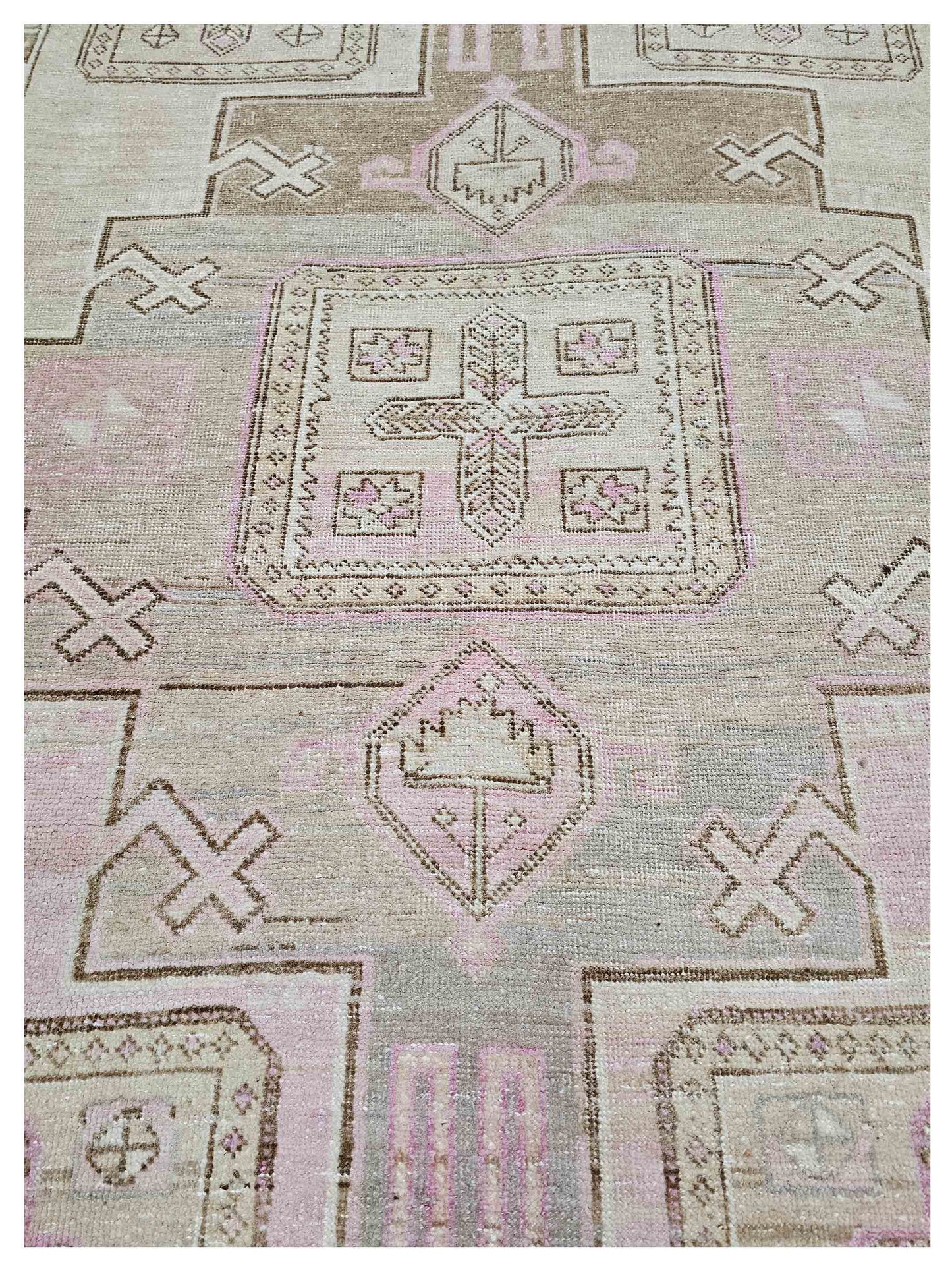 Artisan Angelina Beige Pink Vintage Knotted Rug - Rugs - Artisan - Atlanta Designer Rugs