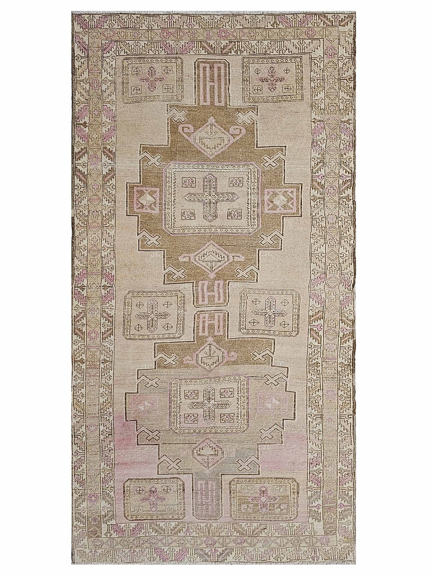 Artisan Angelina Beige Pink Vintage Knotted Rug - Rugs - Artisan - Atlanta Designer Rugs