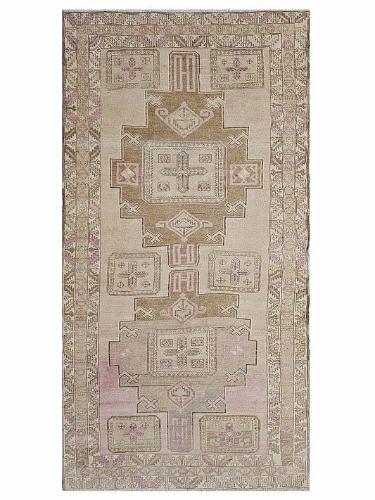 Artisan Angelina Beige Pink Vintage Knotted Rug - Rugs - Artisan - Atlanta Designer Rugs