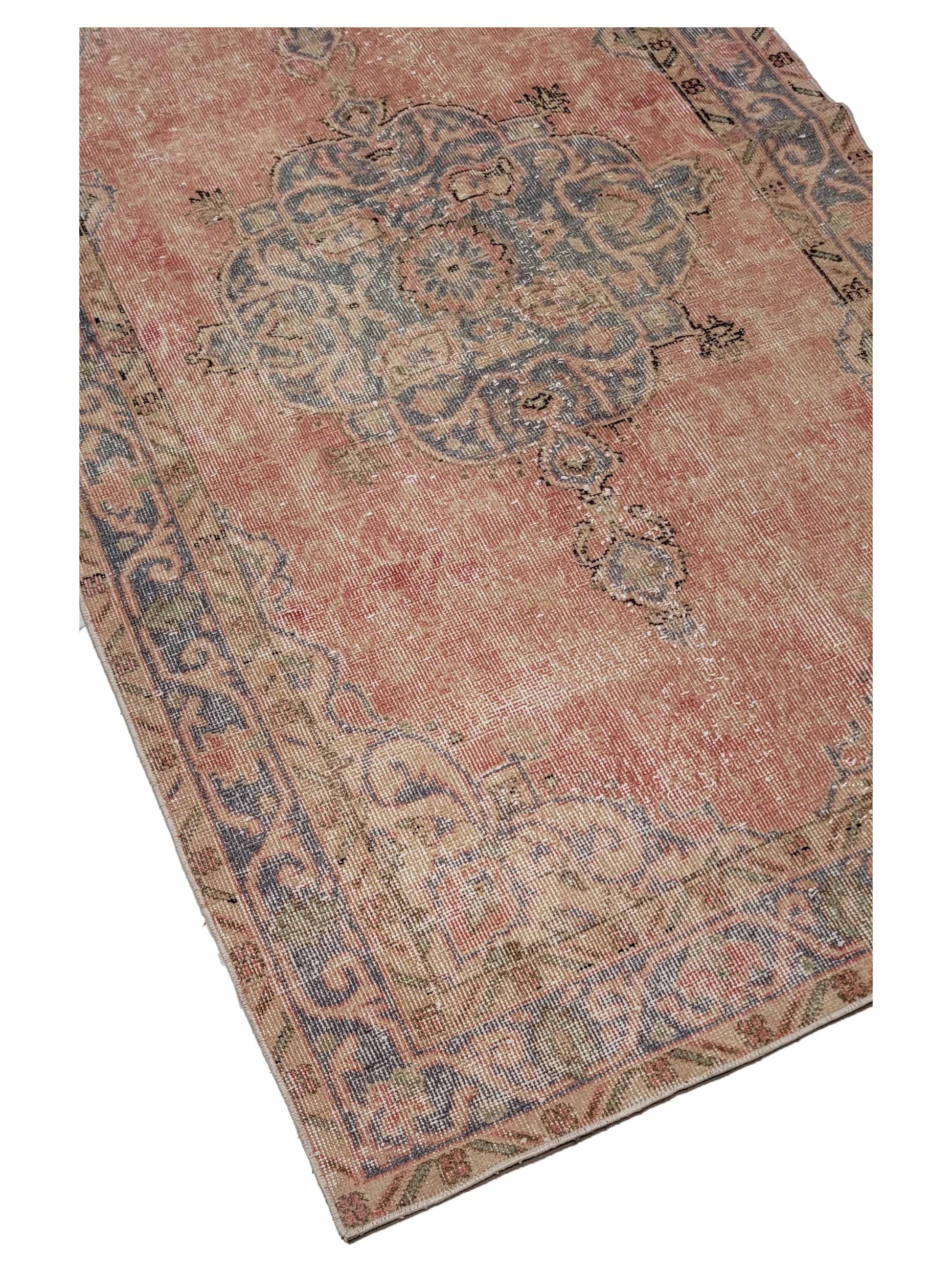 Artisan Angelina Dk.Rose Blue Vintage Knotted Rug - Rugs - Artisan - Atlanta Designer Rugs