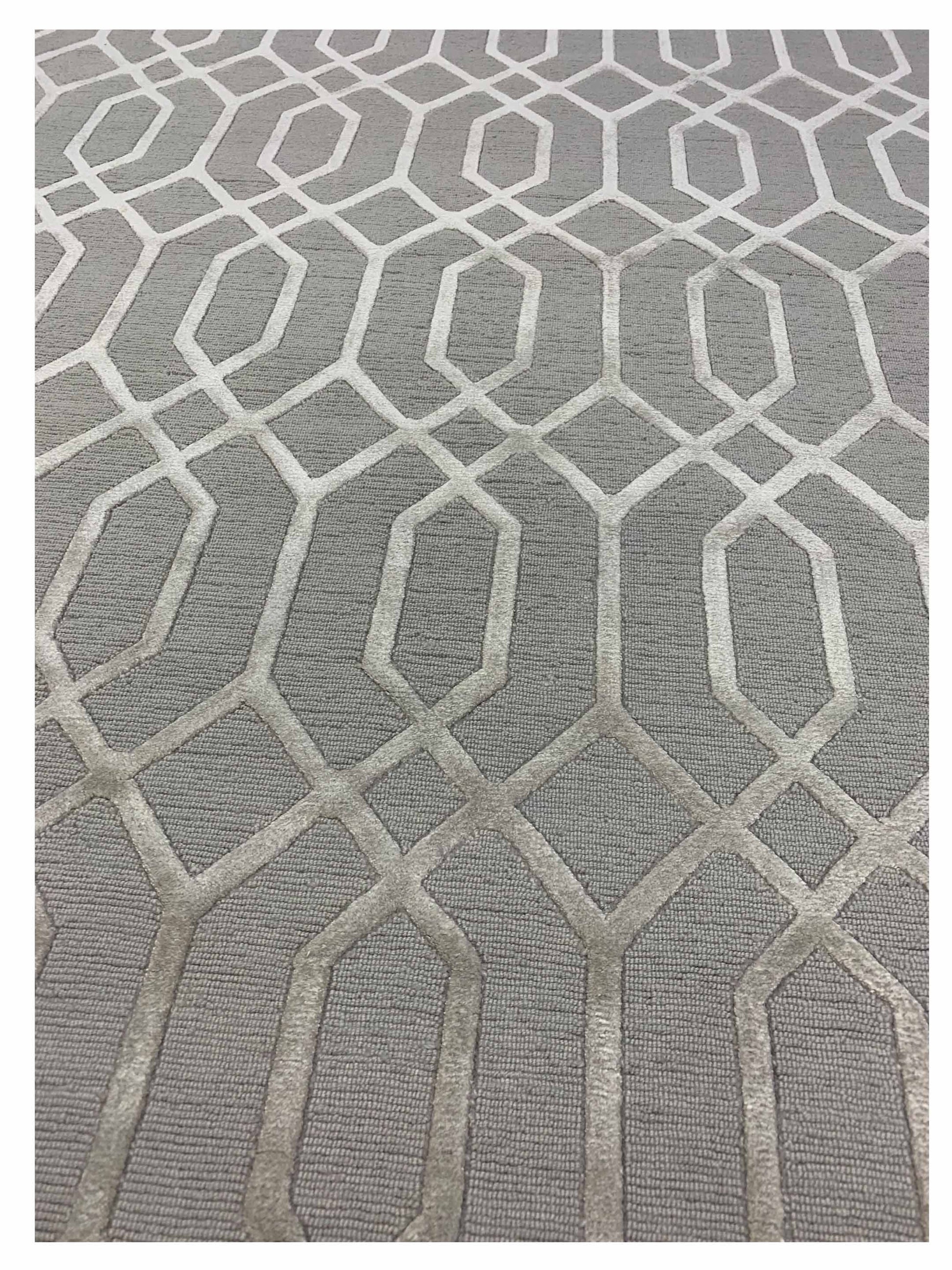 Artisan Franka Silver Transitional Knotted Rug - Rugs - Artisan - Atlanta Designer Rugs