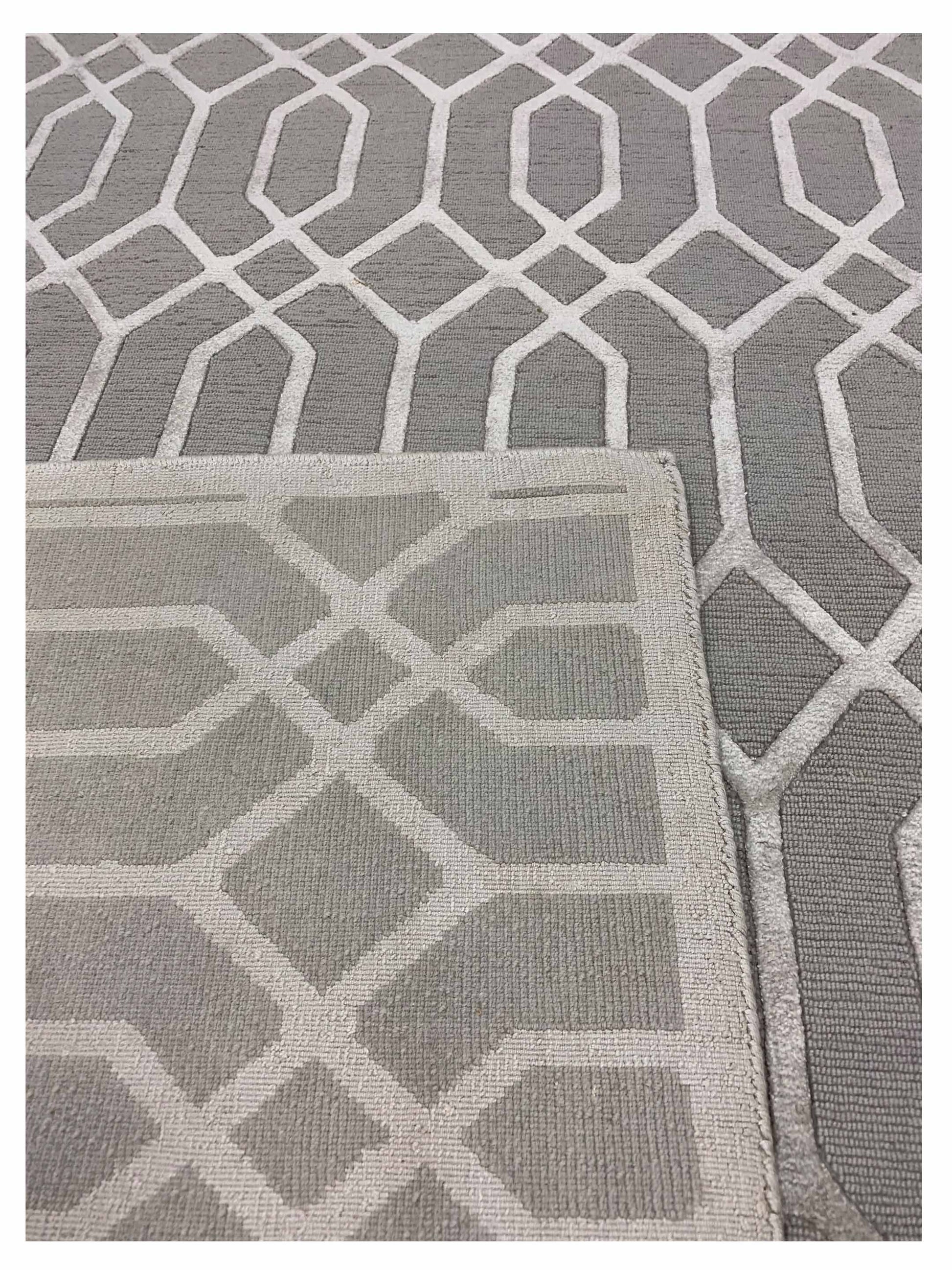 Artisan Franka Silver Transitional Knotted Rug - Rugs - Artisan - Atlanta Designer Rugs